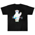 Mark martのSwimming Bear レインボー Heavyweight T-Shirt