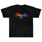 週刊少年ライジングサンズのShoogle(シューグル・週グル・週刊少年グルメ)ロゴ レインボー ヘビーウェイトTシャツ