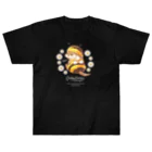 カワウソとフルーツのBaby Otters Honey（文字白色） Heavyweight T-Shirt