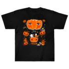 LittleLoroのTHE GREAT PUMPKIN カボチャ大王のお出まし アデリーペンギン オカメインコ Heavyweight T-Shirt