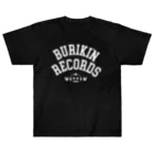 BURIKI'N RECORDSのブリキン定番ロゴ(ホワイトロゴ) Heavyweight T-Shirt