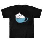 ふわにゃんshopのすやすや(ブラック) ヘビーウェイトTシャツ