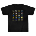 HIGARI BLUEの日本の蝶 Butterflies of Japan 2（南西諸島 Nansei Islands）★英名、和名、学名 [ダークカラー] Heavyweight T-Shirt