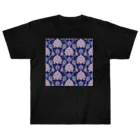 Katie（カチエ）のインド風の植物柄（紫） Heavyweight T-Shirt