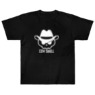 QUQU_WORKSのCOW SKULL テンガロンハットドクロ ホワイト Heavyweight T-Shirt