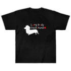 もふもふだっくすのLong body Dachshund ヘビーウェイトTシャツ