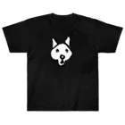 せいろ飯店のびっくりした犬（白塗り） ヘビーウェイトTシャツ