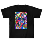 結華の障害者アート 手描きイラスト カラフル Heavyweight T-Shirt