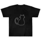 kimoriのキラ黒猫 ヘビーウェイトTシャツ