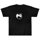 alphayouのホラーデザインアップル ヘビーウェイトTシャツ