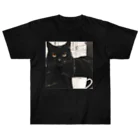 kuroneko0405の黒猫とコーヒー③ Heavyweight T-Shirt