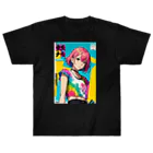 80s pop anime artのマステピース ヘビーウェイトTシャツ