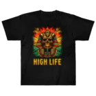 HIGH LIFE designsのHIGH LIFE スカル ツタンカーメン ラスタ Heavyweight T-Shirt