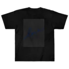 rilybiiのBlue LogoArt × Charcoal ヘビーウェイトTシャツ