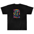 elelelのMusic cat Heavyweight T-Shirt