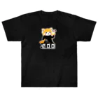 loveclonesのレッサーパンダ 0625 ZOOロゴ りんご大好き柄 ヘビーウェイトTシャツ