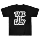 QUQU_WORKSのテイクイットイージー Take It Easy ホワイト Heavyweight T-Shirt