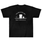 カワラリマーの仲良し猫とカエル(ブラック) Heavyweight T-Shirt