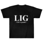 LIG ~Life is gamble~のLIGホワイトロゴ Heavyweight T-Shirt