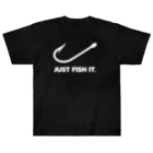 gemgemshopのJUST FISH IT (白) ヘビーウェイトTシャツ