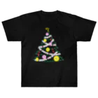 LalaHangeulのハングルでクリスマスツリー ヘビーウェイトTシャツ