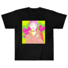 HARUKA カラフル イラスト 女の子 Tシャツのショートカット＆ハートgirl ヘビーウェイトTシャツ