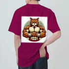 MUSCLE CAT 🐈🐈‍⬛のマッスルキャット　キジ虎 ヘビーウェイトTシャツ