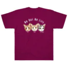 みきぞーん｜保護猫 ミッキー画伯と肉球とおともだちのrui & ram &ta-cha Heavyweight T-Shirt