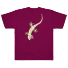 LalaHangeulのJapanese gecko(ニホンヤモリ)　英語デザイン ヘビーウェイトTシャツ