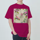 【ホラー専門店】ジルショップの花の刺繍のビンテージデザイン② Heavyweight T-Shirt