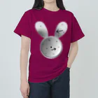 Rabbitflowerの時計うさ（ワンポイント） ヘビーウェイトTシャツ