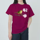 yamame1000ninの桜にウグイス ヘビーウェイトTシャツ