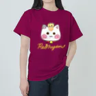 旅猫王子れぉにゃん👑😼公式(レイラ・ゆーし。)の(黄色ロゴ)顔だけ☆れぉにゃん Heavyweight T-Shirt