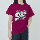 紅藤コミミズクのナマケモノ ヘビーウェイトTシャツ