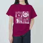 太陽の眼の太陽の眼 文字絵(白/前面) Heavyweight T-Shirt