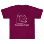 MrKShirtsのKatatsumuri (カタツムリ) 白デザイン ヘビーウェイトTシャツ