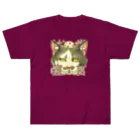 トロ箱戦隊本部の甘党宣言 猫さん Heavyweight T-Shirt