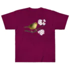 yamame1000ninの桜にウグイス ヘビーウェイトTシャツ