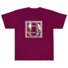 nachau7の鳥獣戯画風3 竹馬の友 Heavyweight T-Shirt