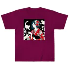 cocoa8877のネコ三昧（黒い空間・浮世絵風） Heavyweight T-Shirt