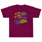 Lily bird（リリーバード）のホオズキ 水紋背景（和柄） Heavyweight T-Shirt