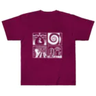 太陽の眼の太陽の眼 文字絵(白/前面) Heavyweight T-Shirt
