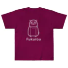 MrKShirtsのFukurou (フクロウ) 白デザイン Heavyweight T-Shirt