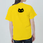 F2 Cat Design Shopの黒猫ボディーガード まもられているほう 002 Heavyweight T-Shirt