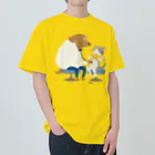 Quatre Illustrationの犬のお医者さん ヘビーウェイトTシャツ