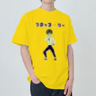 NIKORASU GOの最強の野菜戦士「ブロッコ・リー」 ヘビーウェイトTシャツ