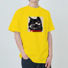 kk-welcomeの黒猫登場Ⅰ ヘビーウェイトTシャツ