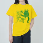 ワカボンドのカエルが釣りをするでケロ Heavyweight T-Shirt