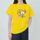 旅猫王子れぉにゃん👑😼公式(レイラ・ゆーし。)の夏な【麦茶ごくごく☆れぉにゃん】 Heavyweight T-Shirt