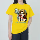 islandmoon13の煙草を吸う美女 ヘビーウェイトTシャツ